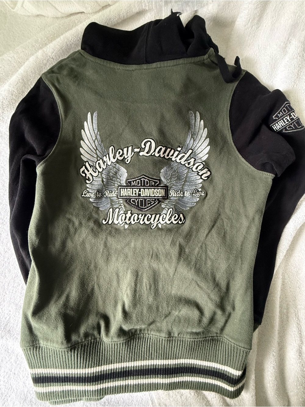 Harley-Davidson Olive & Black Logo Sweater